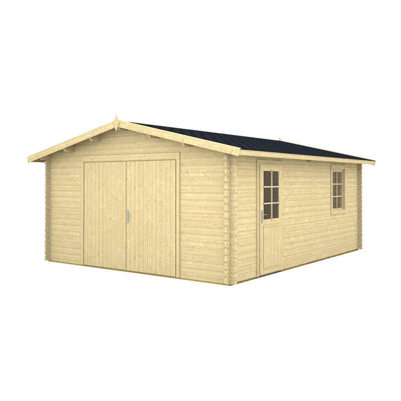 Drvena garaža 450 x 550 cm KLARA B 40 mm 26,79 m2