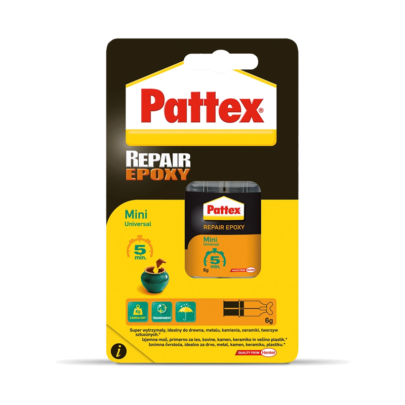 Dvokomponentno epoksidno ljepilo 6 ml - Pattex Epoxy Instant Mix