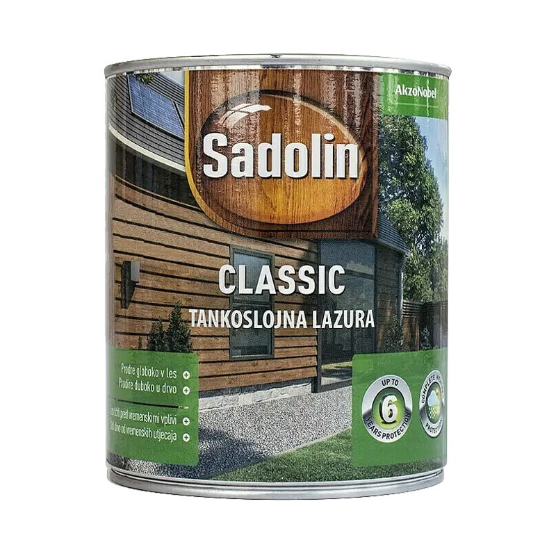 Lazura za drvo 0,75 L - Sadolin Classic Švedsko crvena