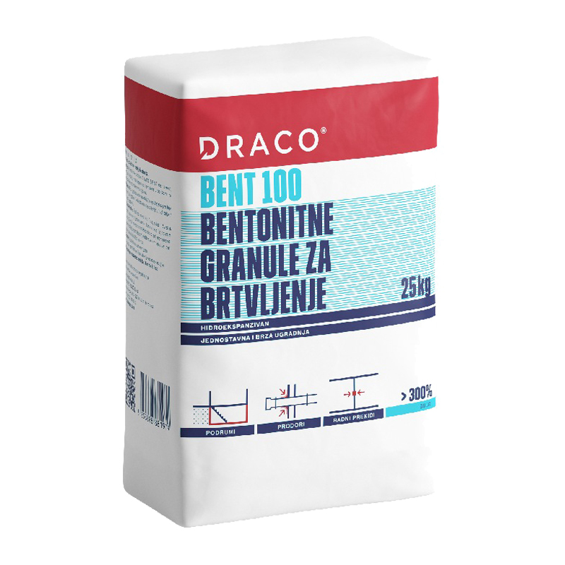 Bentonitne granule za brtvljenje 25 kg DRACO BENT 100