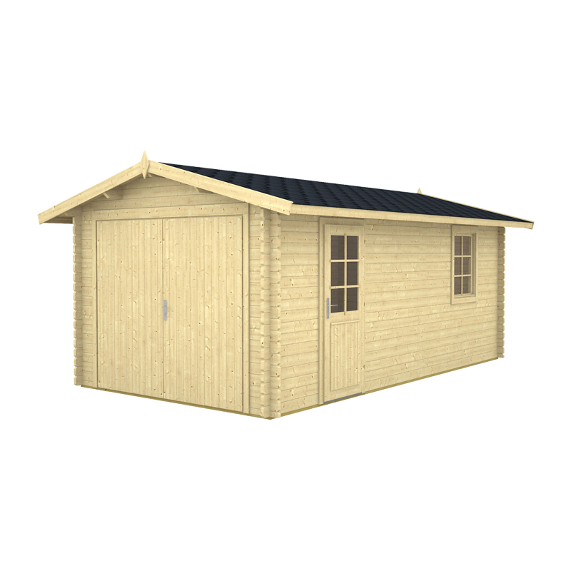 Drvena garaža 320 x 570 cm KLARA A 40 mm 18,24 m2