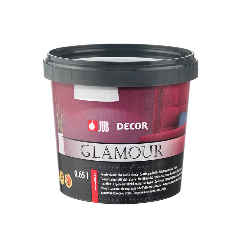 Pokrivna zidna metalik boja 0,65 L - JUB DECOR Glamour Srebrna
