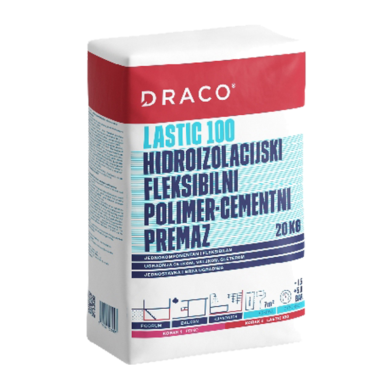 Hidroizolacijski polimer-cementni premaz 20 kg DRACO LASTIC 100