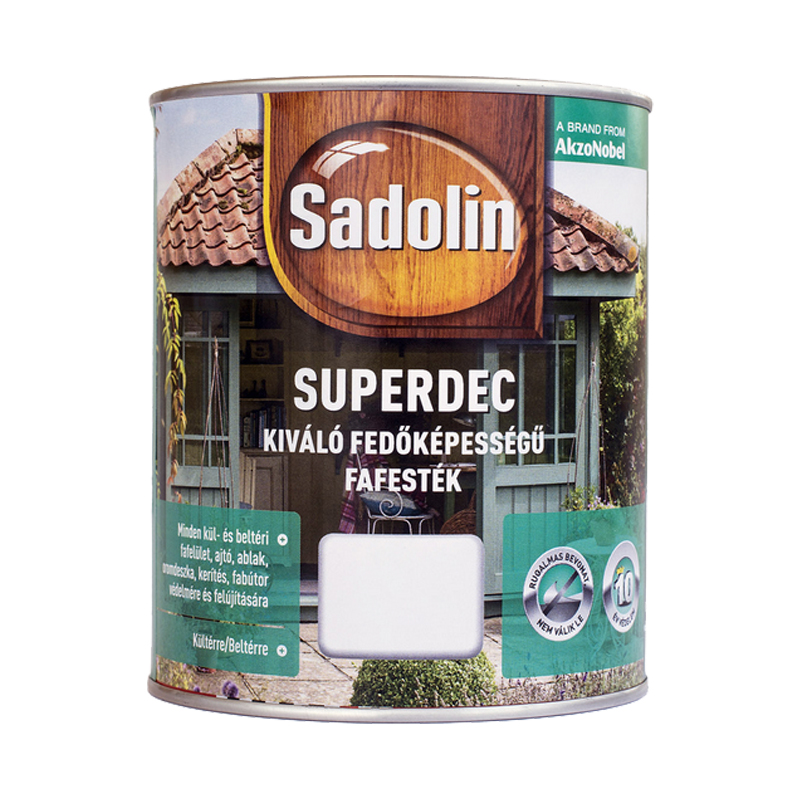 Pokrivna boja za drvo 0,75 L - Sadolin Superdec Bijela