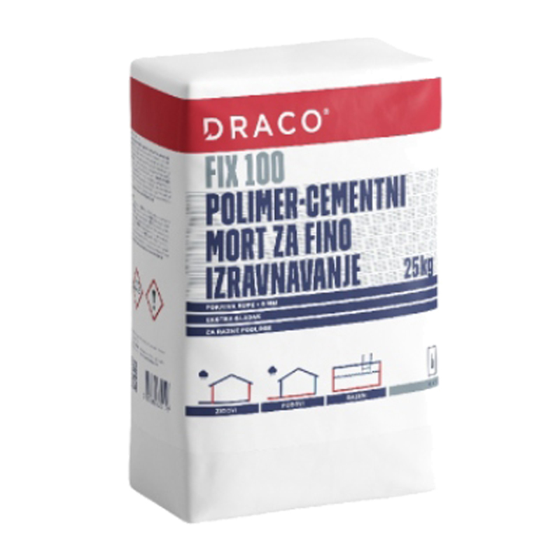 Polimer-cementni mort za izravnavanje 25 kg DRACO FIX 100