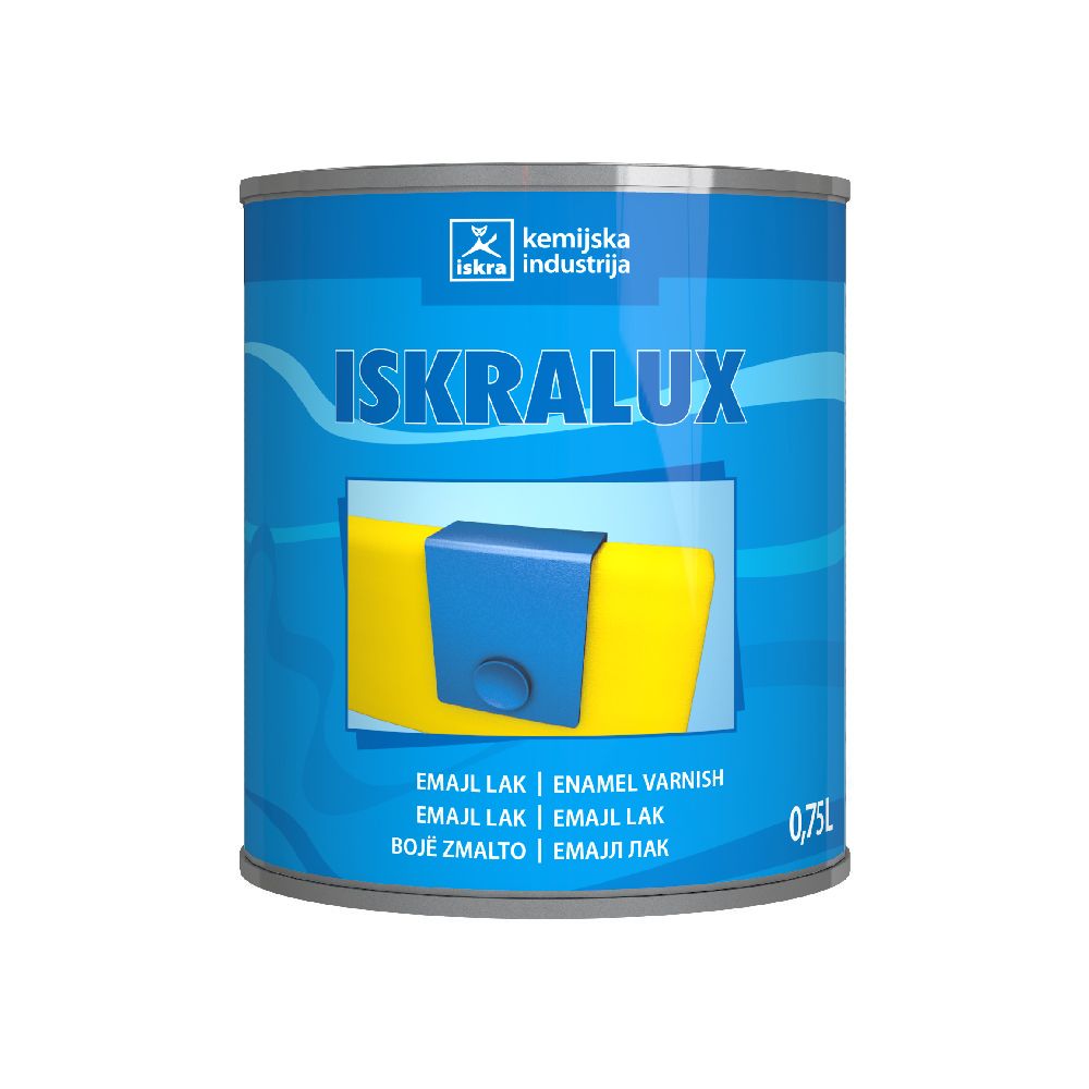 Završni premaz za drvo i metal 0,75 L - ISKRA Kemijska industrija Iskralux Crna
