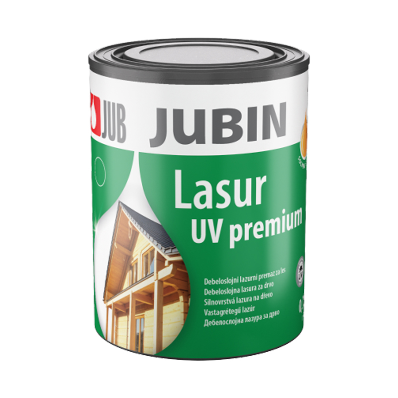 Debeloslojna boja (lazura) za drvo 0,75 L - JUBIN Lasur UV Premium Mahagonij