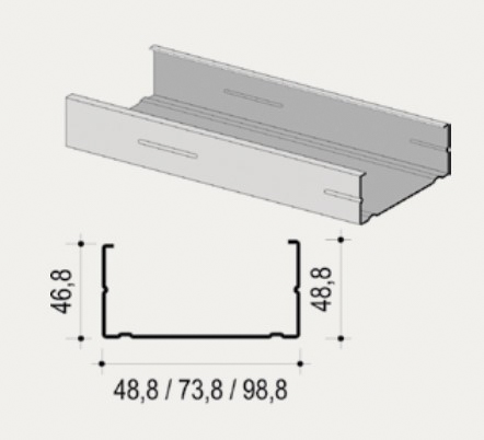 CW profil 100 x 50 x 0,6 mm / 5 m KNAUF CW 100