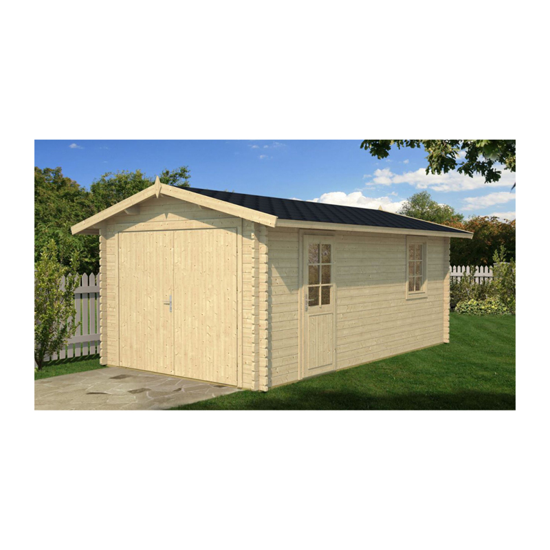Drvena garaža 320 x 570 cm KLARA A 40 mm 18,24 m2