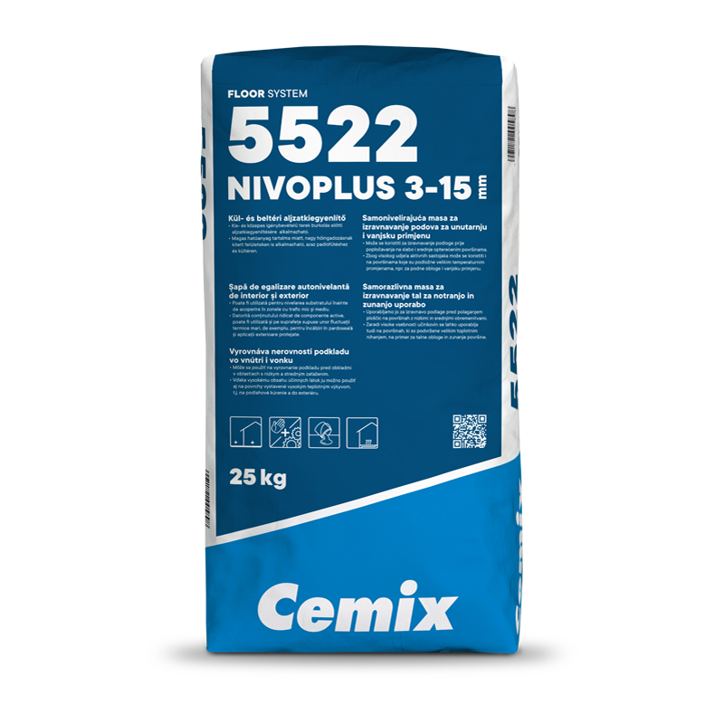 Samonivelirajuća cementna podna masa 25 kg - CEMIX NivoPlus 3-15