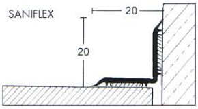 Profil za kadu 20 x 20 mm x 3,5 m - MACAN PT Saniflex samoljepljiva PVC traka