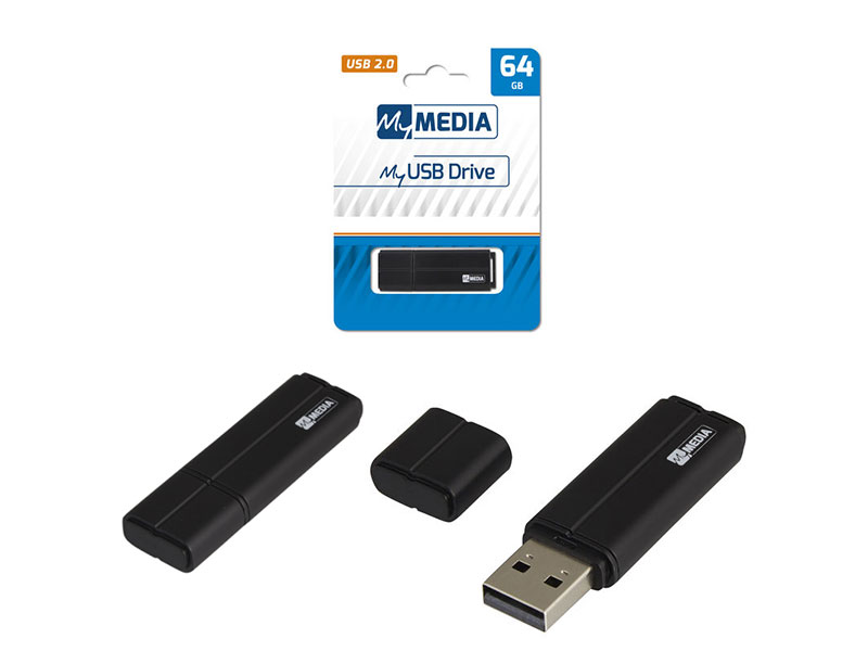 MyMedia USB 2.0 Flash Drive 64Gb crni 