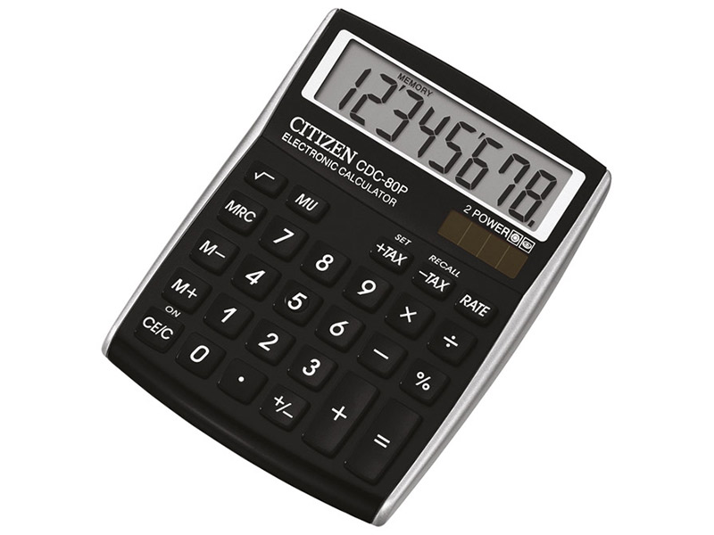 Citizen CDC-80 kalkulator komercijalni crni 8 mjesta CR2032