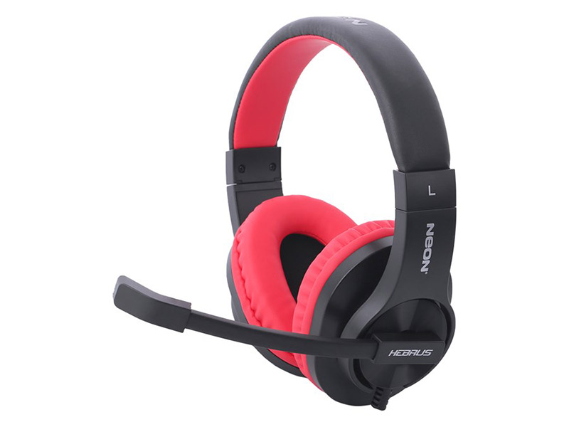 Neon Hebrus gaming slušalice s mikrofono crno-crvene 3.5mm